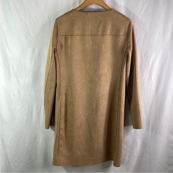 Women's Tan Long Coat - Picture 2 of 6